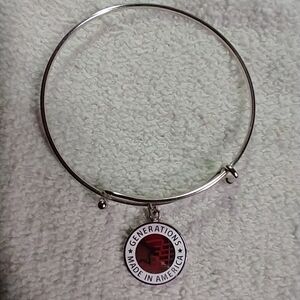 Generations made in America charm bracelet silvertone adjustable